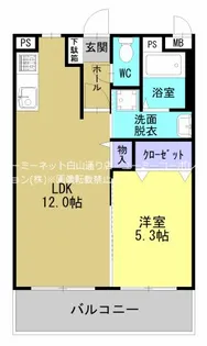 リックスフィア【202号室】の間取り