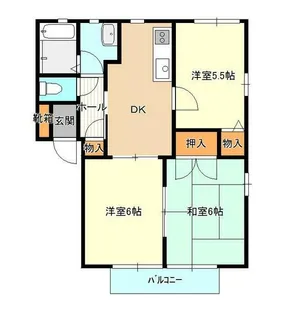 ヴィラージュ桜木【2階】の間取り