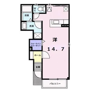 エクセラン近見【1階】の間取り