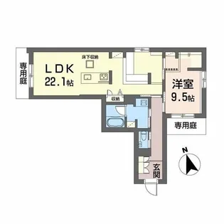 シャーメゾン クオリスタ【1階】の間取り