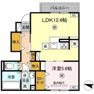ソラーナII【1階】の間取り