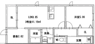 シャロム渡鹿【1階】の間取り