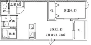 メゾンクレール長嶺南【3階】の間取り