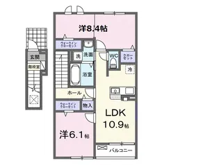エル・アヴェニール【2階】の間取り