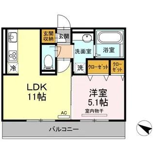 ボナールゆう【1階】の間取り