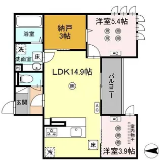 ラルゴ白山通り【1階】の間取り