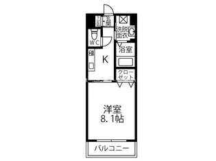 熊本県熊本市中央区新大江1丁目【マンション】の間取り
