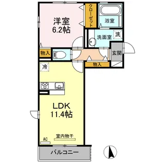 ニューロイヤル【2階】の間取り