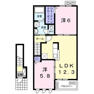 リヴェール・リッシュ II【2階】の間取り