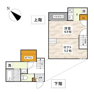 ADCパピーズ新南部【1階】の間取り