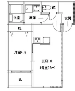 グレイスコート熊本学園大学東【1階】の間取り