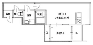熊本県熊本市中央区渡鹿2丁目【アパート】の間取り