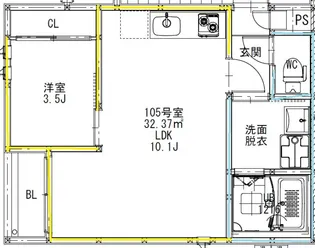 GRANDTIC F.C.R【1階】の間取り