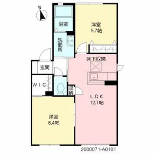 熊本県熊本市東区下江津4丁目【アパート】の間取り