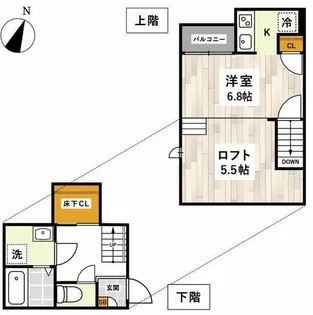 ADC龍田グランドゥール【1階】の間取り