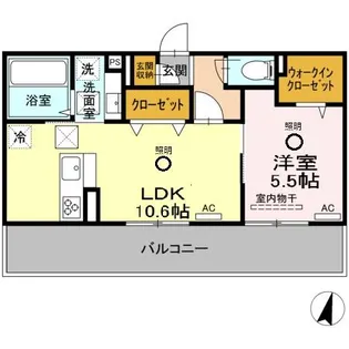 ラ・ルーチェ(中央区)【1階】の間取り