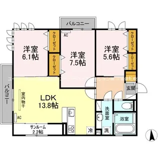 ルボア十禅寺【2階】の間取り