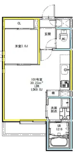 GRANDTIC 九品寺【1階】の間取り