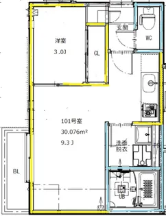 Grandtic Premio 熊大前【1階】の間取り