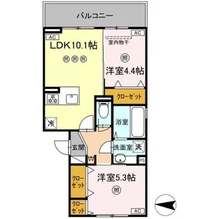 アクアフェリーチェ B棟【2階】の間取り