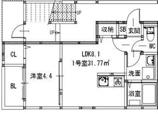 メゾンクレール新町【1階】の間取り