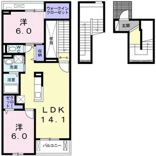 アクア ヒルズ I【3階】の間取り