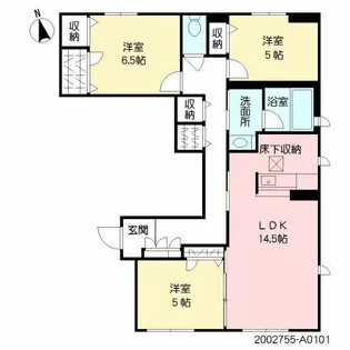 シャーメゾン シバタメリヤス【1階】の間取り