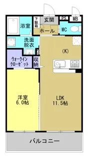 Smile Garden 菊陽【207号室】の間取り