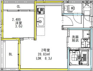 R-SMART Ji&He(ジーアンドへー)【302号室】の間取り