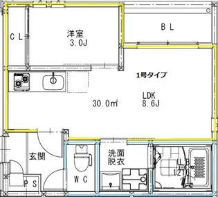 REGALEST熊本駅前【1階】の間取り