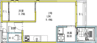 GRANDTIC くまもと【102号室】の間取り