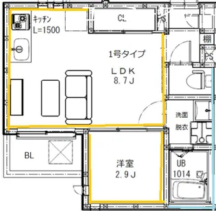 REGALEST 新大江【301号室】の間取り