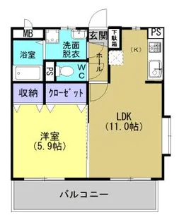 ハーモニー・福吉【3階】の間取り
