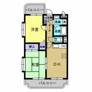 サンライズ吉野D棟【3階】の間取り