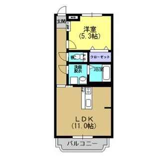 Parasia【206号室】の間取り