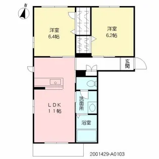 シャーメゾン紫陽花【103号室】の間取り