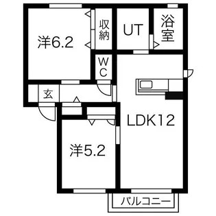 ブランシェR【0201号室】の間取り