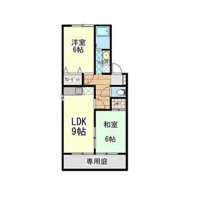 セジュールガーデンビュー【1階】の間取り