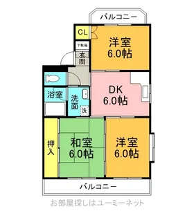 Jヒルズ吉野【3階】の間取り