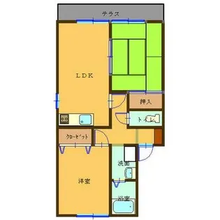 エステートM&S【101号室】の間取り