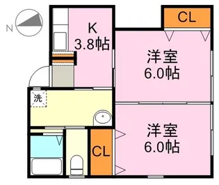 サンコーポ磯【1階】の間取り
