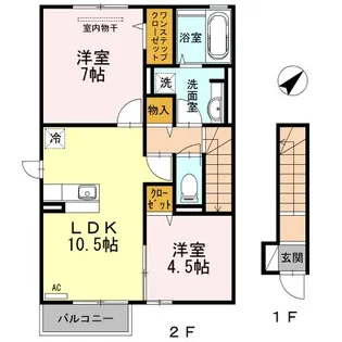 セントポーリア【201号室】の間取り