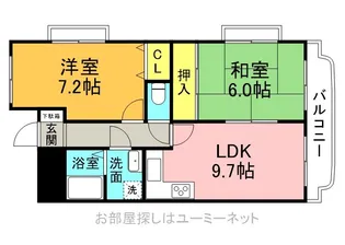 ラ・シェール【203号室】の間取り