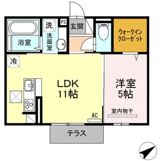 ムーンラヴァース【1階】の間取り