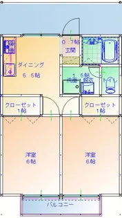 ノーブルA【102号室】の間取り