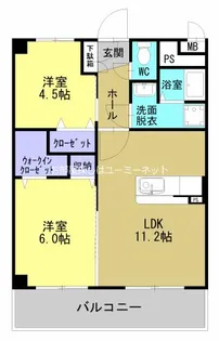ラフェスタ【201号室】の間取り