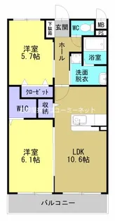 LIVE【202号室】の間取り