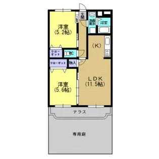 ユーミーレーブ【102号室】の間取り