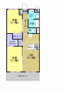 コモード I【402号室】の間取り