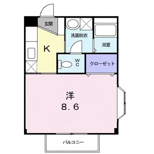サンセ−ル大小路【2階】の間取り